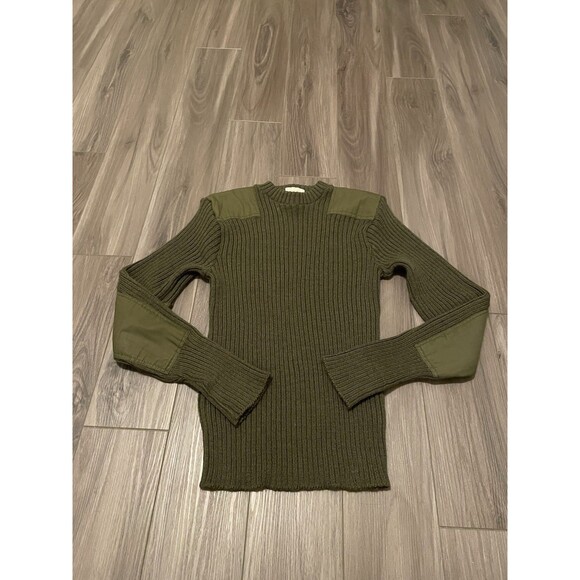 Vtg Quartermasters Sweater Mens Fits size S Green The Woolly Pully 100% wool - Picture 1 of 7